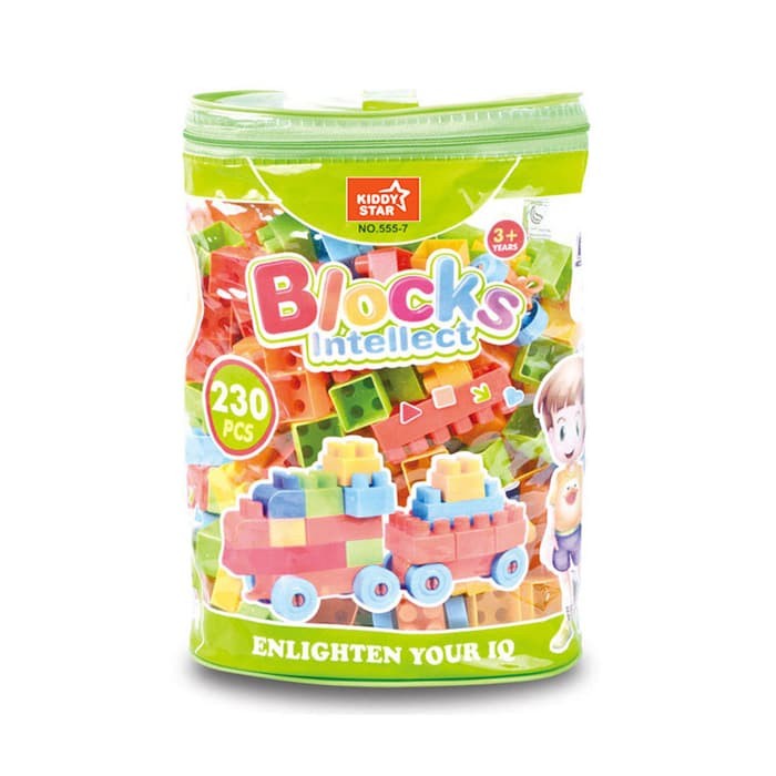 

✨ BISA COD ✨ Kiddy Star Block Bucket Bag 230 Pcs - Hijau