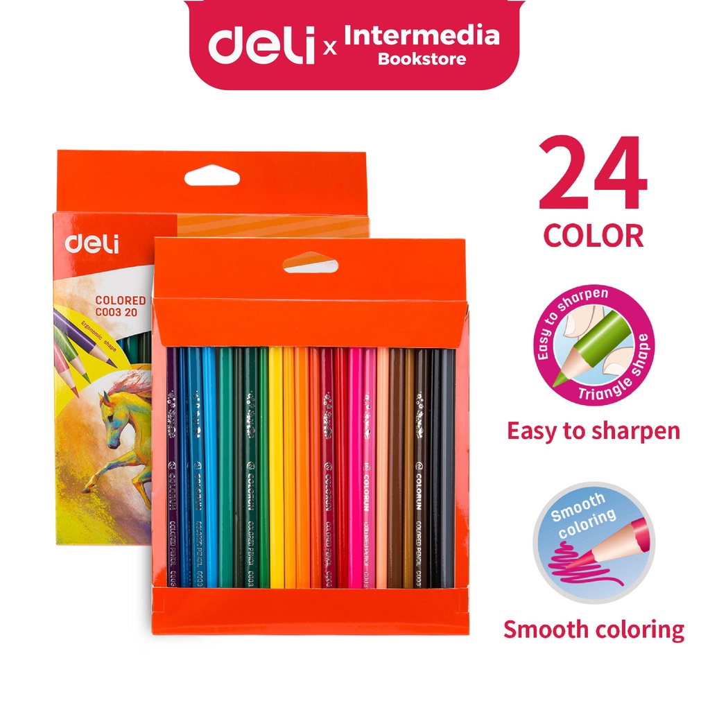 

Deli EC00320 - Peralatan Sekolah Pensil Warna Anak Isi 24 PCS