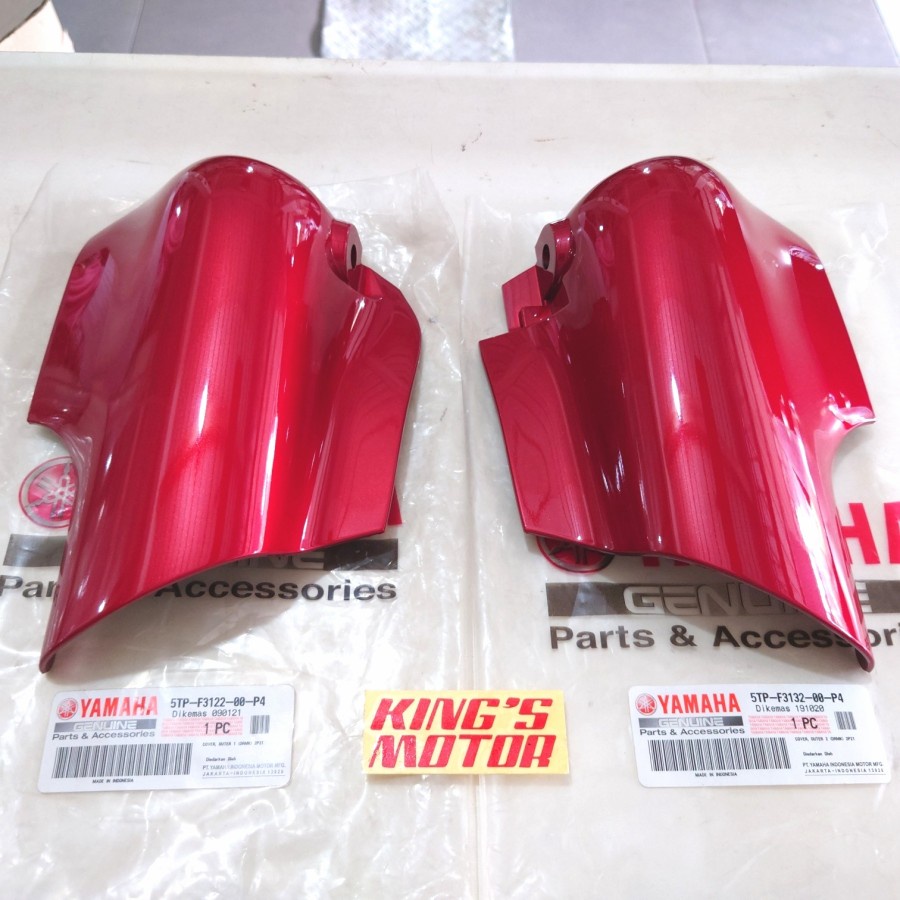 cover tutup shock fork sambungan spakbor depan jupiter z merah marun