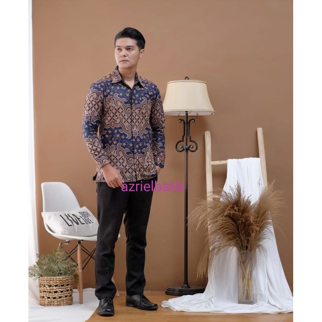 kemeja batik jalu navi