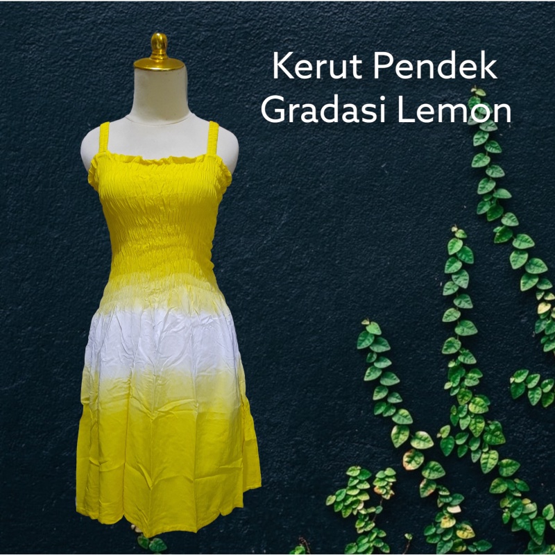 DRESS KERUT PENDEK WANITA KATUN RAYON