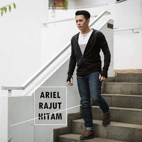 Sweater Cowok Rajut Greenlight Ariel Noah Hitam Polos