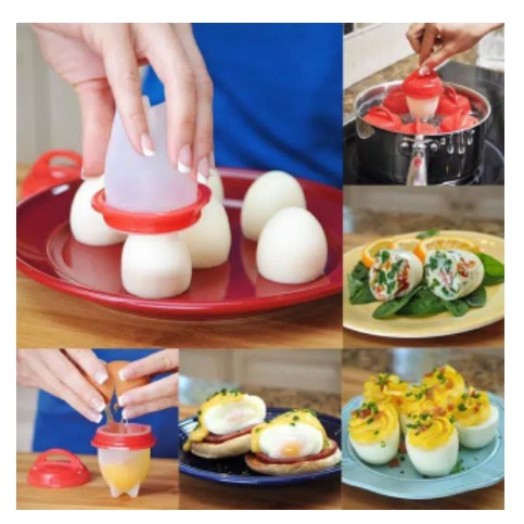 [MH] Cetakan Telur Rebus Egg Boil Isi 6 Pcs