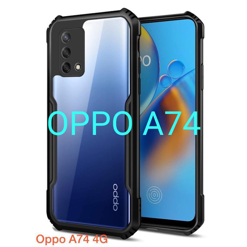 Case Oppo A54 New Oppo A74 New Hardcase Shockproof list hitam protect kamera Casing Hp