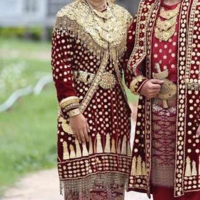 Baju tabur pengantin palembang sumatera