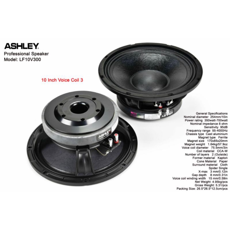 SPEAKER ASHLEY 10inch 10v300