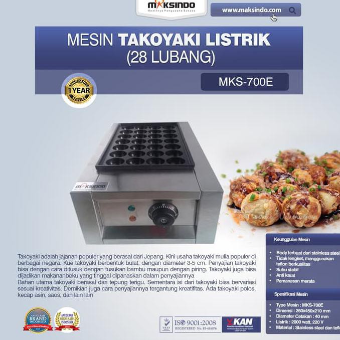Mesin Takoyaki Listrik (28 Lubang) | Cetakan Kue | Dapur