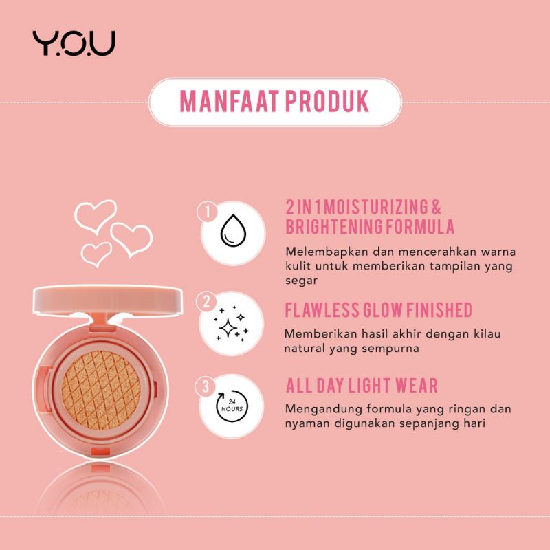 (Gosend/COD) YOU The Simplicity Color Corrector CC Cushion By YOU Makeups