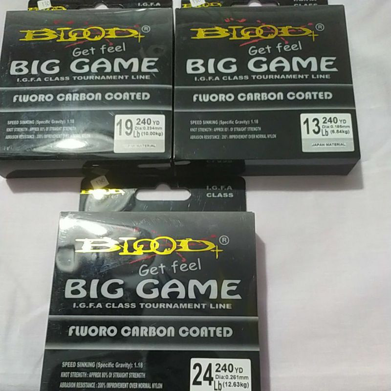 Blood Big game size 13,16 ,24,29,32,36 lb