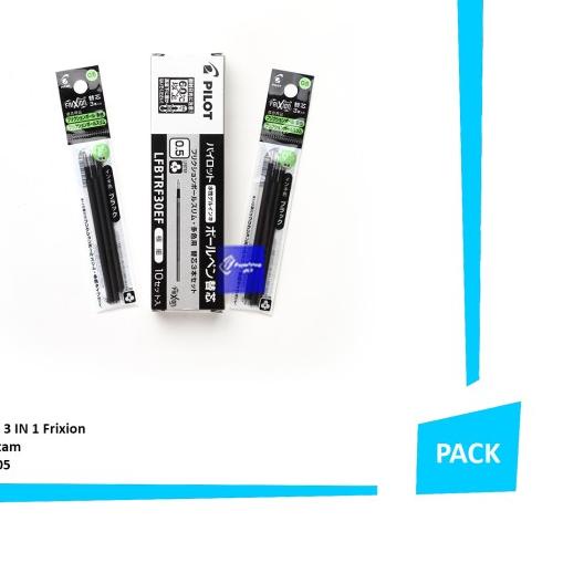 

☁ PILOT FRIXION 3 IN 1 REFILL / ISI ULANG PEN FRIXION 3 IN 1 ( HITAM ) ♨