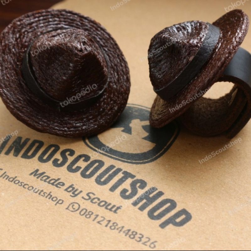 Woggle Hat/Ring Kacu Topi Coklat