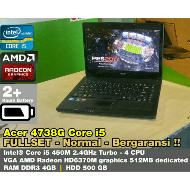 Laptop Acer Gaming Core i5 Vga Ati Ready Pes 2017