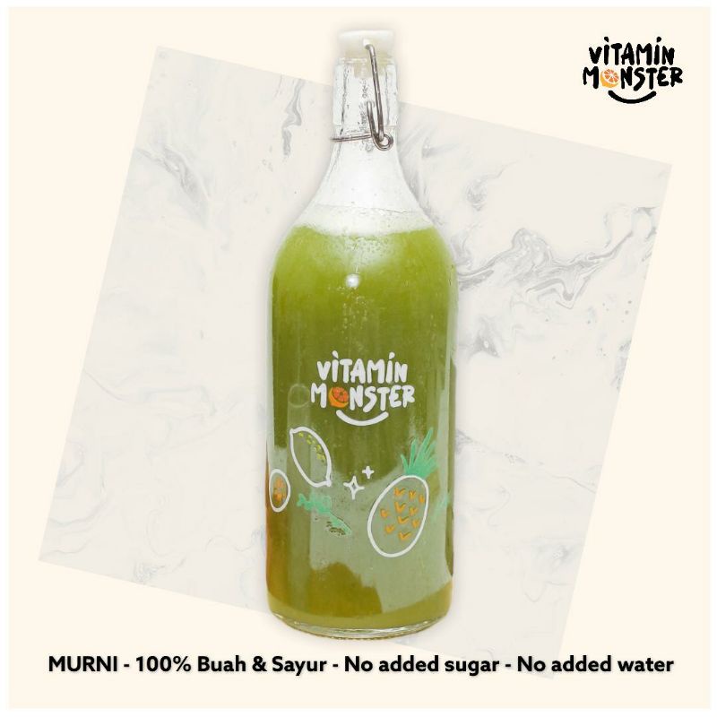 

Coldpress Juice 100% MURNI EXCLUSIVE PACKAGING #GREENADE By Vitamin monster