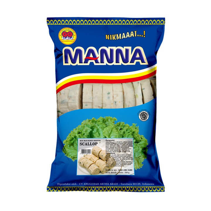 SCALLOP "GOMANNA" SCALLOB KOIN IKAN FROZENFOOD MAKANAN INSTAN BPOM HALAL SOSIS