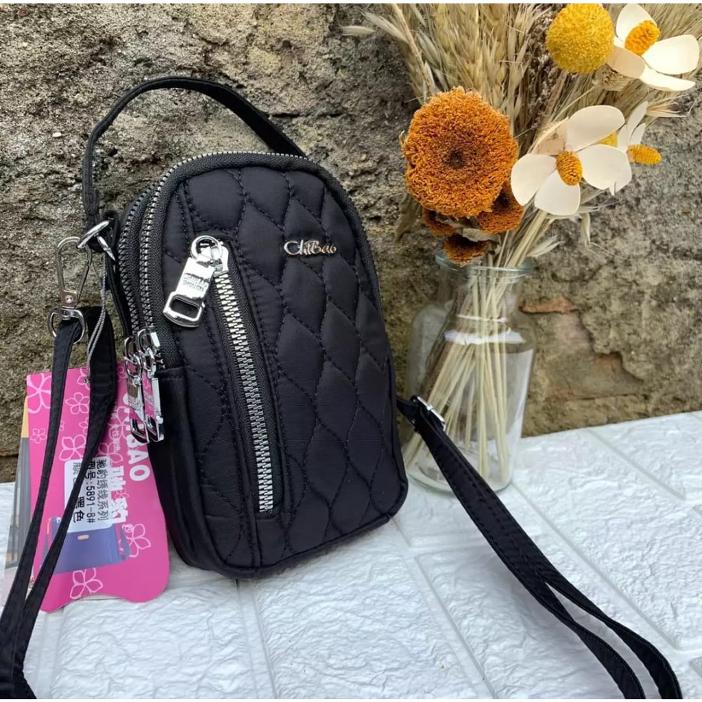 Tas Selempang Chibao Mini Wanita Remaja Korea Kekinian Semi Import Terbaru 2021 Chibao Bordir Bunga