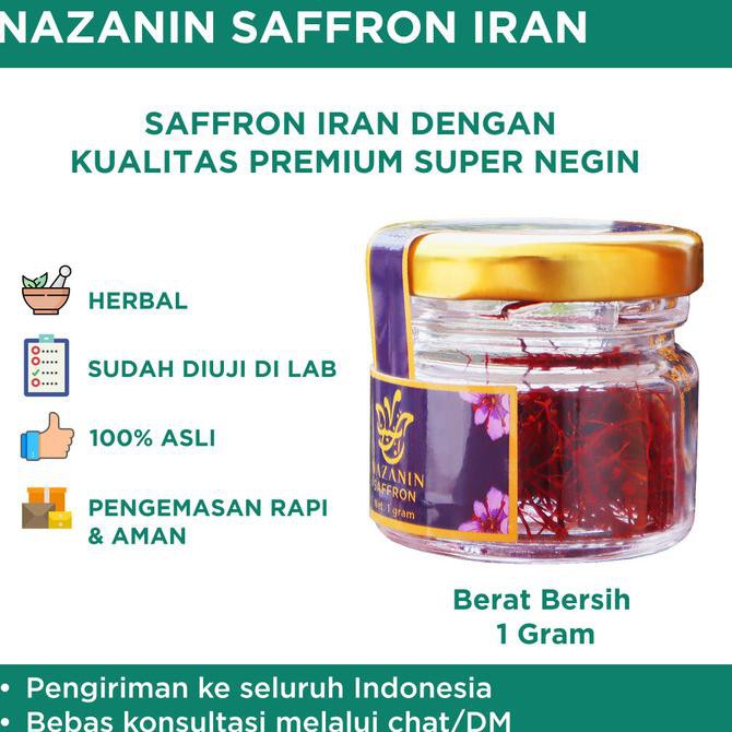 

Cuci Gudang Awal Tahun Nazanin Saffron Iran 1 gr / gram Premium Super Negin Promo Awal tahun