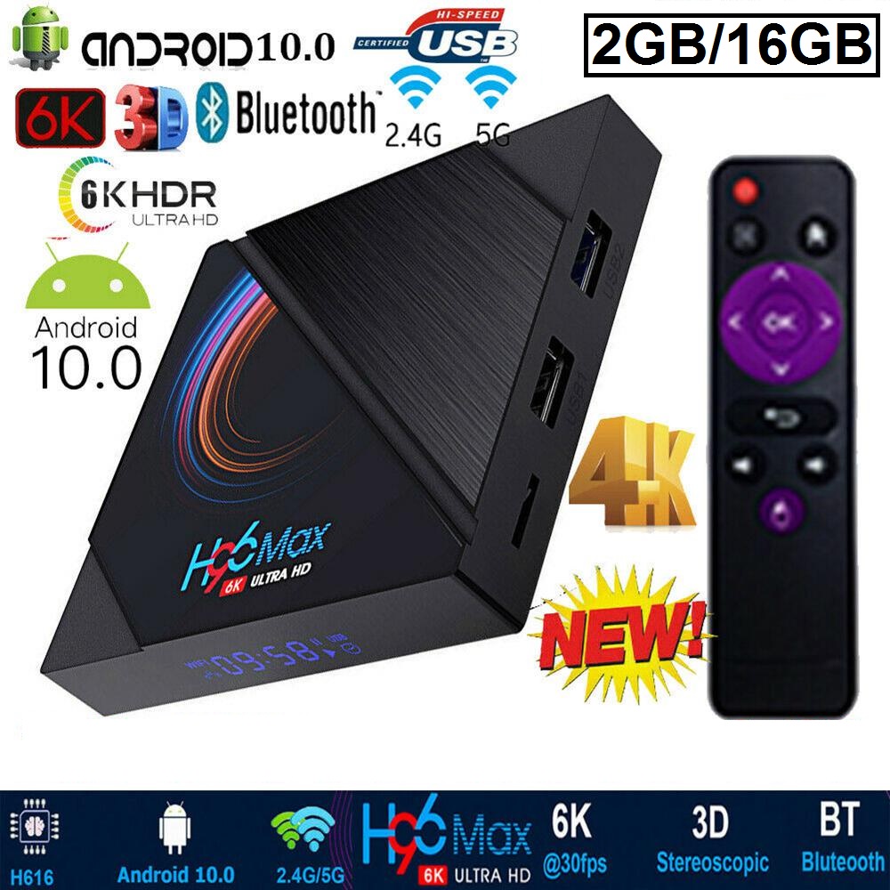 AKN88 - H96 MAX H616 - Android OS Smart TV Box 6K UHD - RAM 2GB ROM 16GB