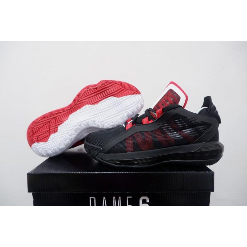 SNEAKERS A D I D A S DAME 6 LOW "SCARLET RED" CORE BLACK/SCARLET-CLOUD WHITE