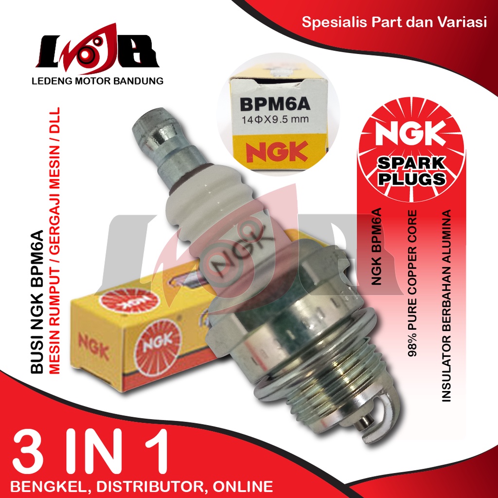 NGK BPM6A Busi Mesin Rumput Gergaji Mesin Standard Spark Plug High Quality