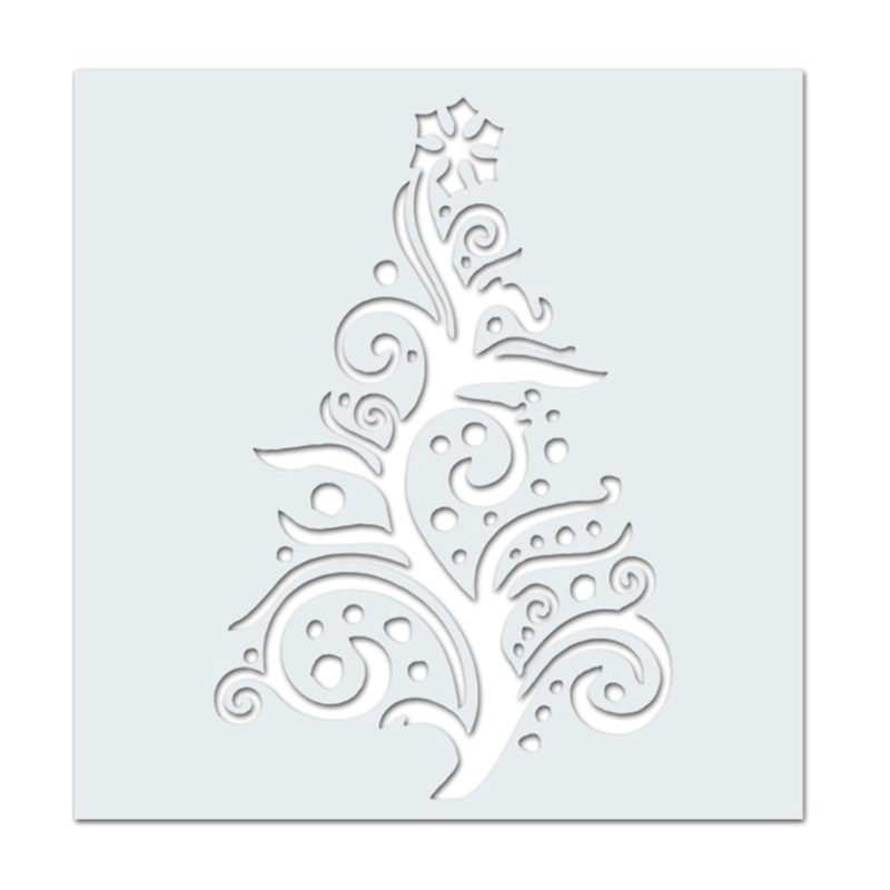 Zzz 2Pcs / Set Cetakan Stensil Motif Natal Reusable Untuk Dekorasi Rumah / Hadiah Anak DIY