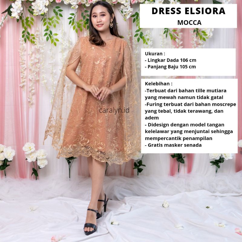 DRESS KONDANGAN WANITA DRESS BRUKAT ELSIORA