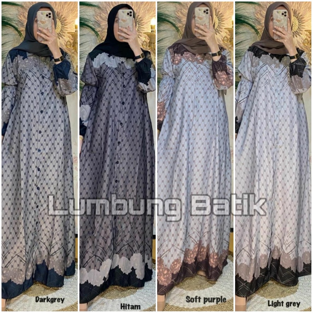 BISA COD Gamis Maxmara Lux Ld 110 cm  | Baju Gamis Wanita terbau 2021 | Baju Pesta | Gamis Busui | L