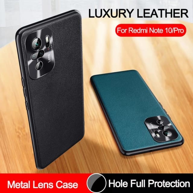 XIAOMI REDMI NOTE 10 / NOTE 10S  / NOTE 10 PRO SOFT CASE LEATHER METAL CAMERA PROTECT