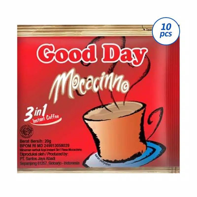 

Good Day Mocacinno 20 gr Kopi Instan [10 sachet] 1 Renceng