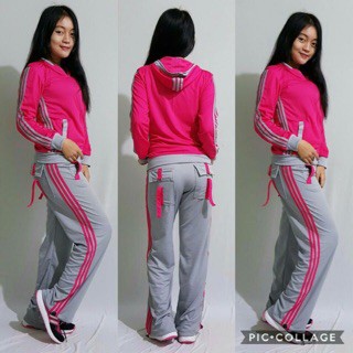 SETELAN BAJU SENAM OLAHRAGA ZUMBA BHAYANGKARI PINK POLRI