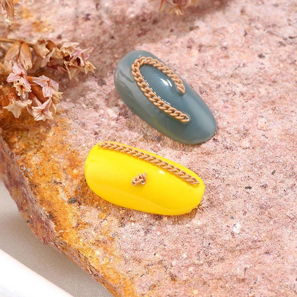 AUGUSTINA Agustina Nail Art Rantai Ins Gaya Gadis Multi-Warna Cincin Gesper Rantai|Perhiasan Paku Charm DIY