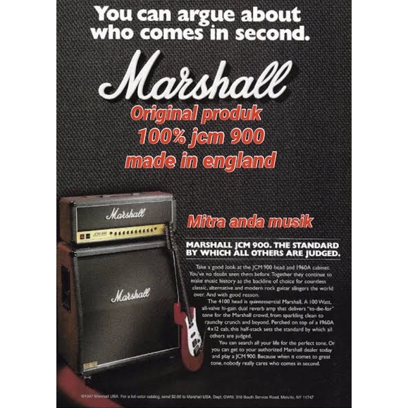 Speaker ampli amplifier gitar marshall head cabinet jcm900 4100L 1960A