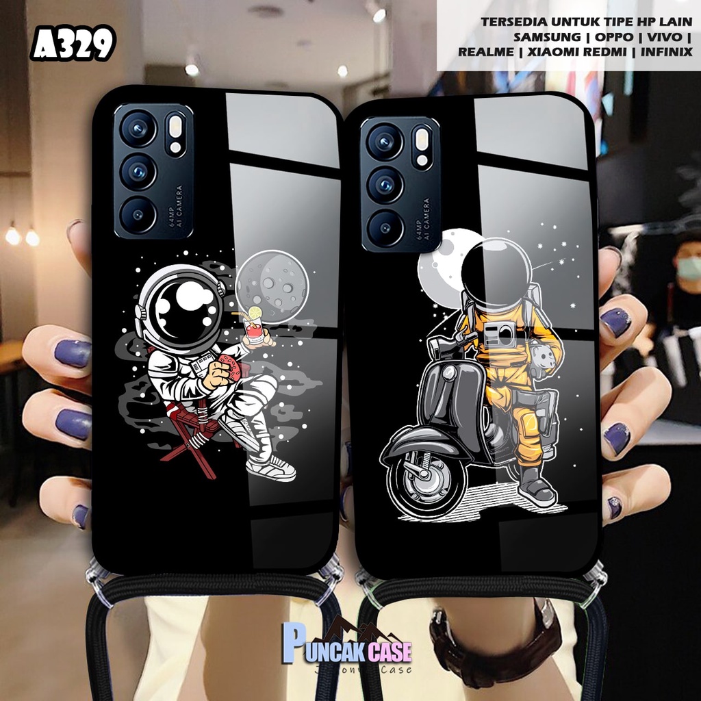 A329 SOFTCASE KACA + TALI OPPO RENO 6 4G/5G RENO 5 A16 A15 A15s A53 A54 A52 A55 A74 A31 A5s A3s A1k 