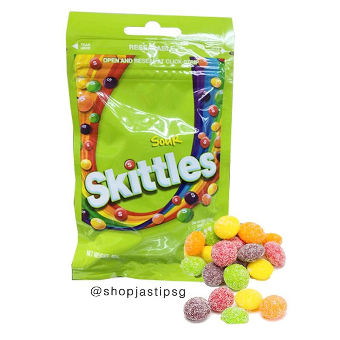 

Permen Kenyal Skittles Sour Candy 40gr Kids Sensory Play Material Anak