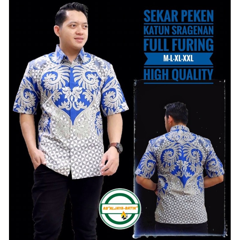 BATIK SEKAR PEKEN FUL FURING KATUN HALUS SRAGENAN SIZE M-XXL ASLI SOLO