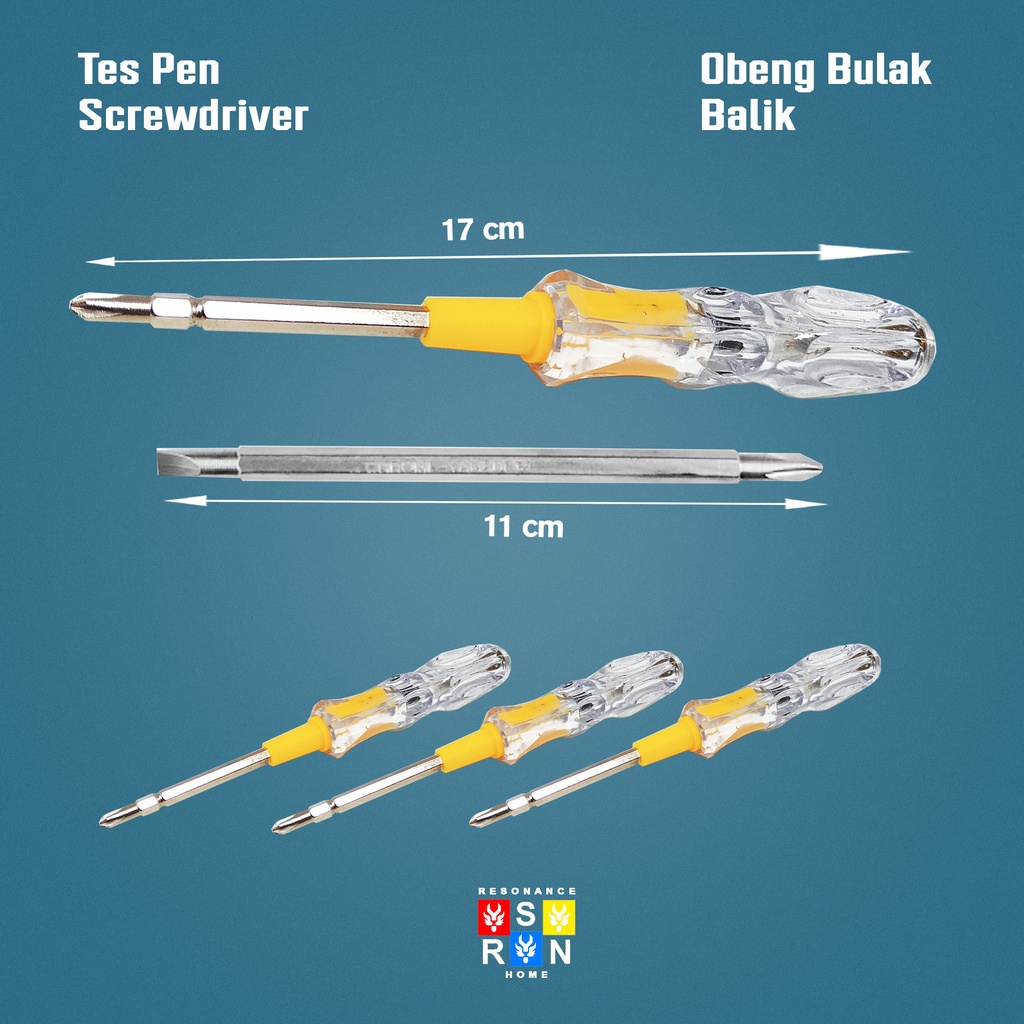 Obeng Tespen Bolak Balik Plus Minus 16 CM Resonance Home