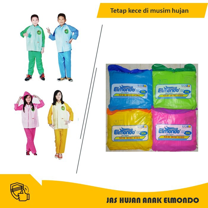 Jas Hujan Anak Elmondo/Jas Hujan Anak Setelan Elmondo 602 All Size Anak