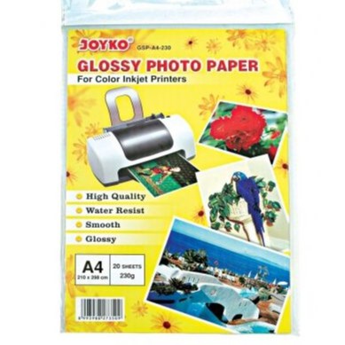 

Joyko Glossy Photo Paper GSP-A4-230 Ukuran A4 Gsm Kertas Print Foto Mengkilap 20 Lembar Glosi