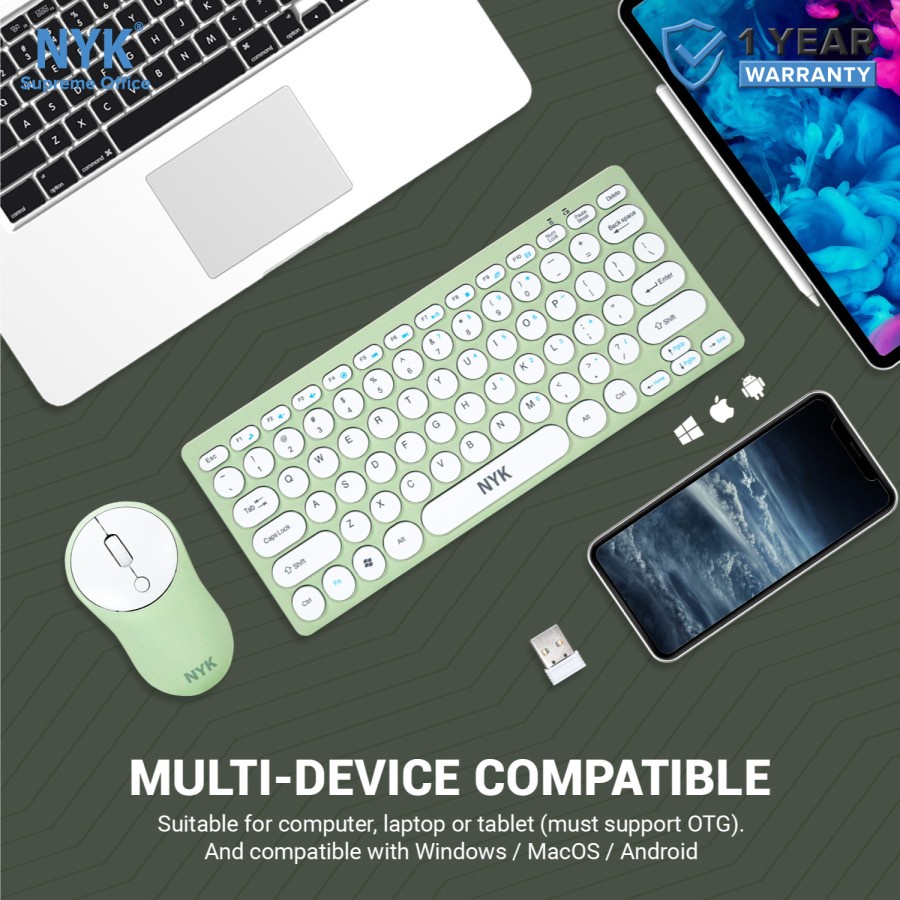 Keyboard + Mouse Wireless NYK K20