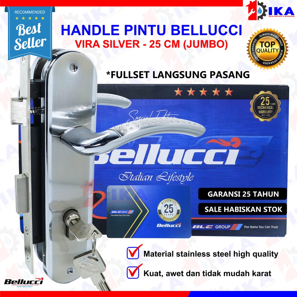 Kunci Pintu Besar Bellucci Newton NP Handle Besar Bellucci  Handle Stainless /Kunci Pintu Besar Bellucci Asli Handle Besar Bellucci Kunci Bellucci Stainless N Series