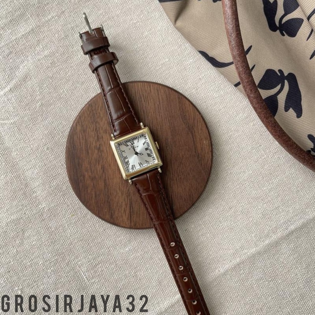 (GROSIRJAYA32) JAM TANGAN WANITA ANALOG AYUSITA MODEL RETRO KOREAN FASHION