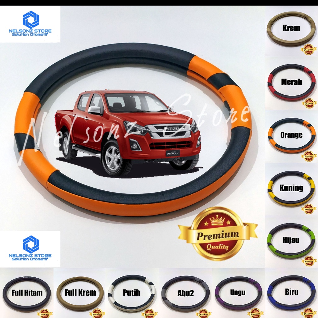Cover Stir DMAX Sarung Setir Isuzu D-MAX Cover Steer DX Aksesoris Mobil Interior Mobil Asesoris Inte