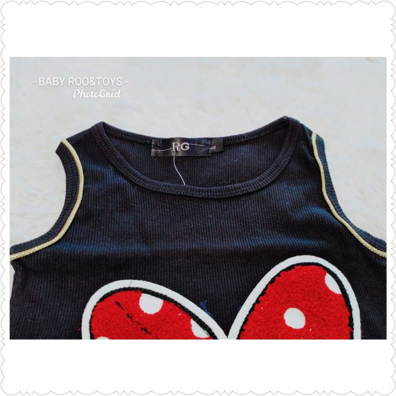 Tanktop Hitam Pita Minnie