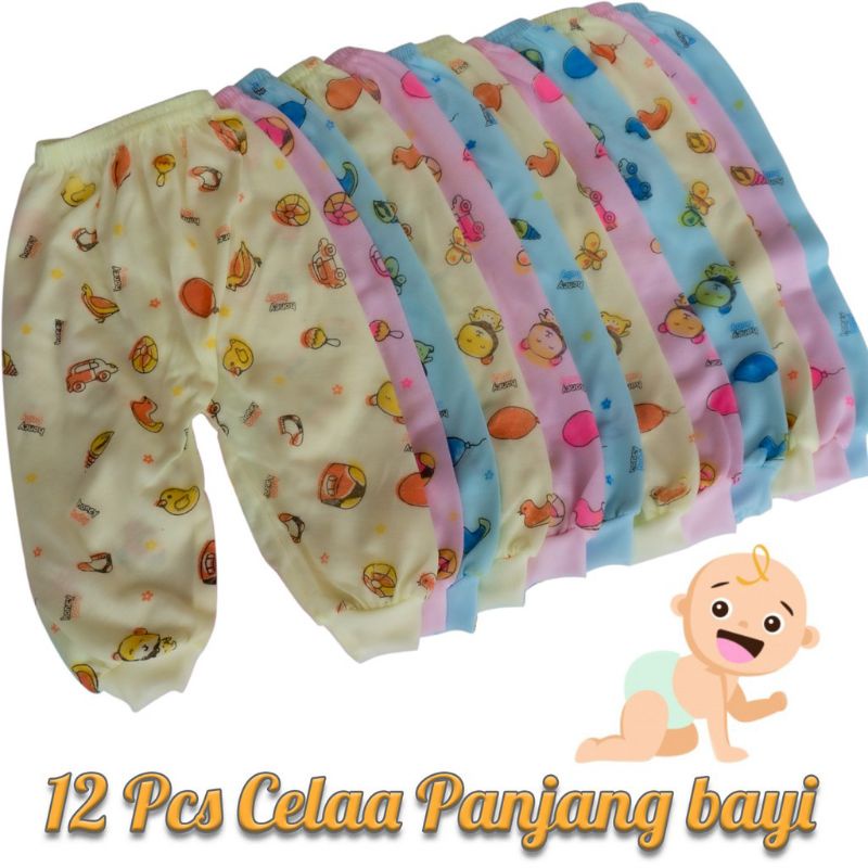 6 Pcs Celana Panjang Bayi Newborn / Baru Lahir