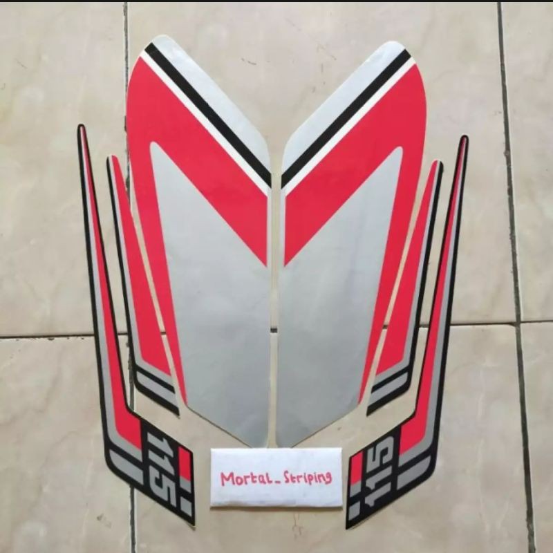 STIKER STRIPING LIS BODY RX KING SPESIAL TAHUN 88 1998 MERAH STANDAR