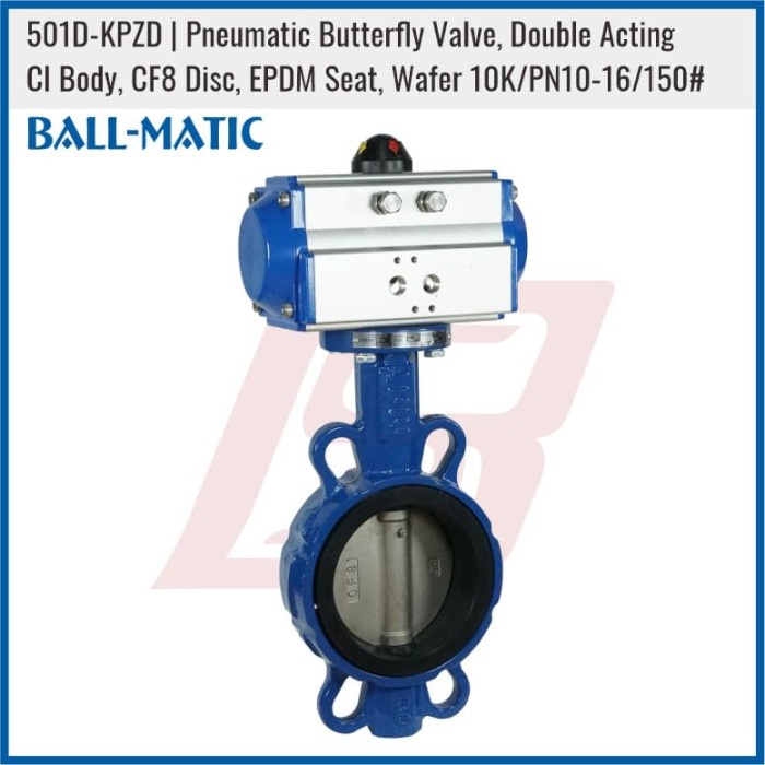 BALLMATIC 501D-KPZD 10, Pneumatic Butterfly Valve, DA