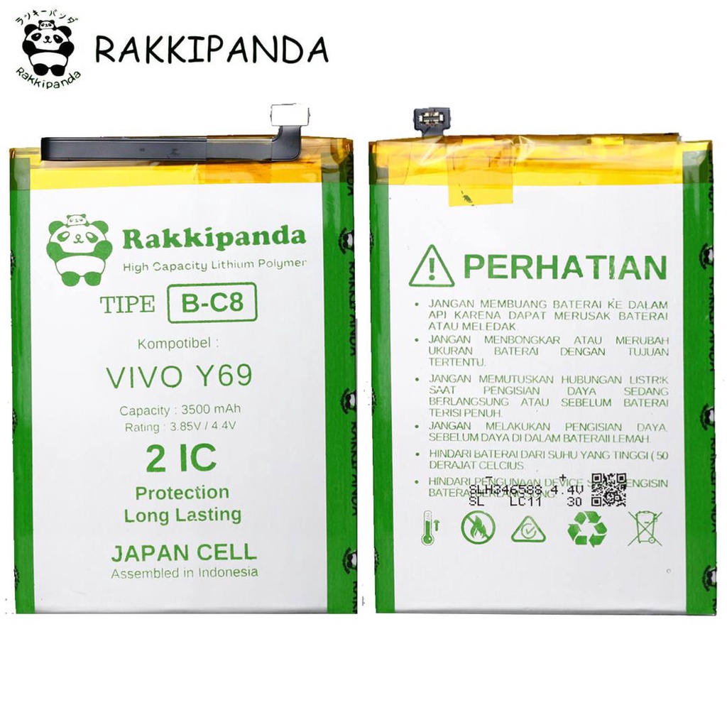 (R/K)- RakkiPanda - B-C8 BC8 B C8 Vivo Y69 Batre Batrai Baterai