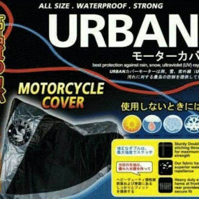 Cover motor merk Urban 100% waterproof ukuran standar