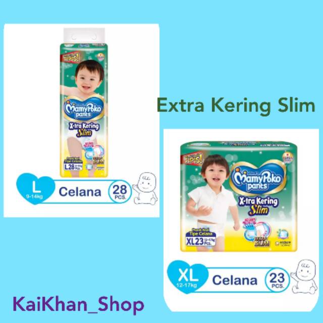 MamyPoko Pants Extra Kering SLIM - M30 / L28 / XL23