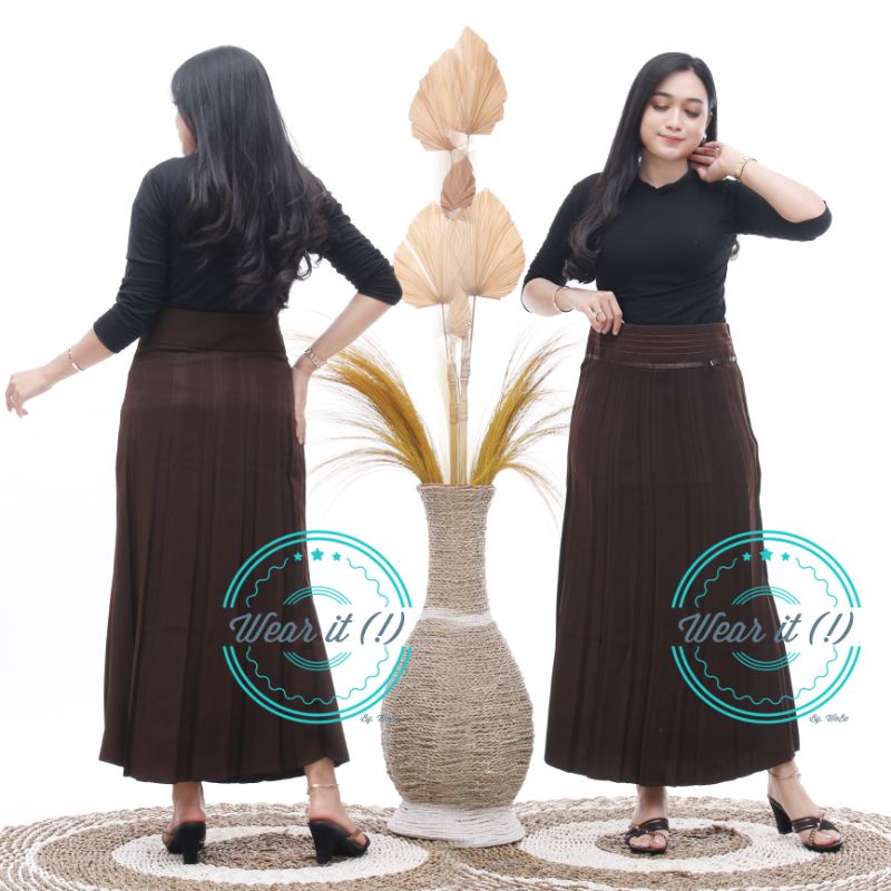 Jual Rok Kantor Plisket Besar Rok Kerja Wanita Panjang Rok Formal