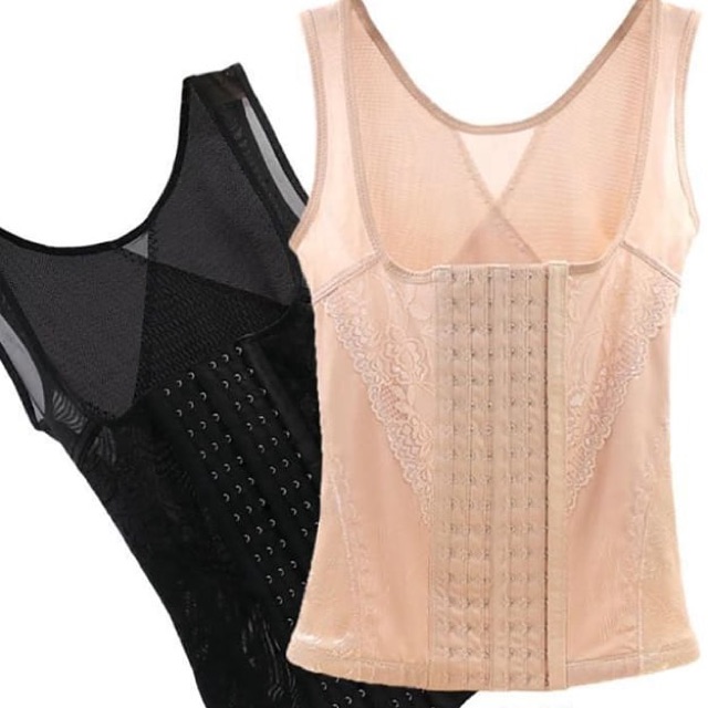 Korset Ready Size S-6XL Pasca Melahirkan 6 Rows Hooks Waist Cincher Body Shaper Corset Vest Top